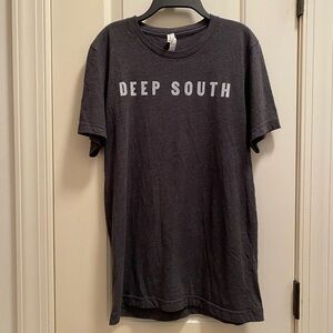Deep South charcoal gray tee shirt M Bella Canvas tee like new